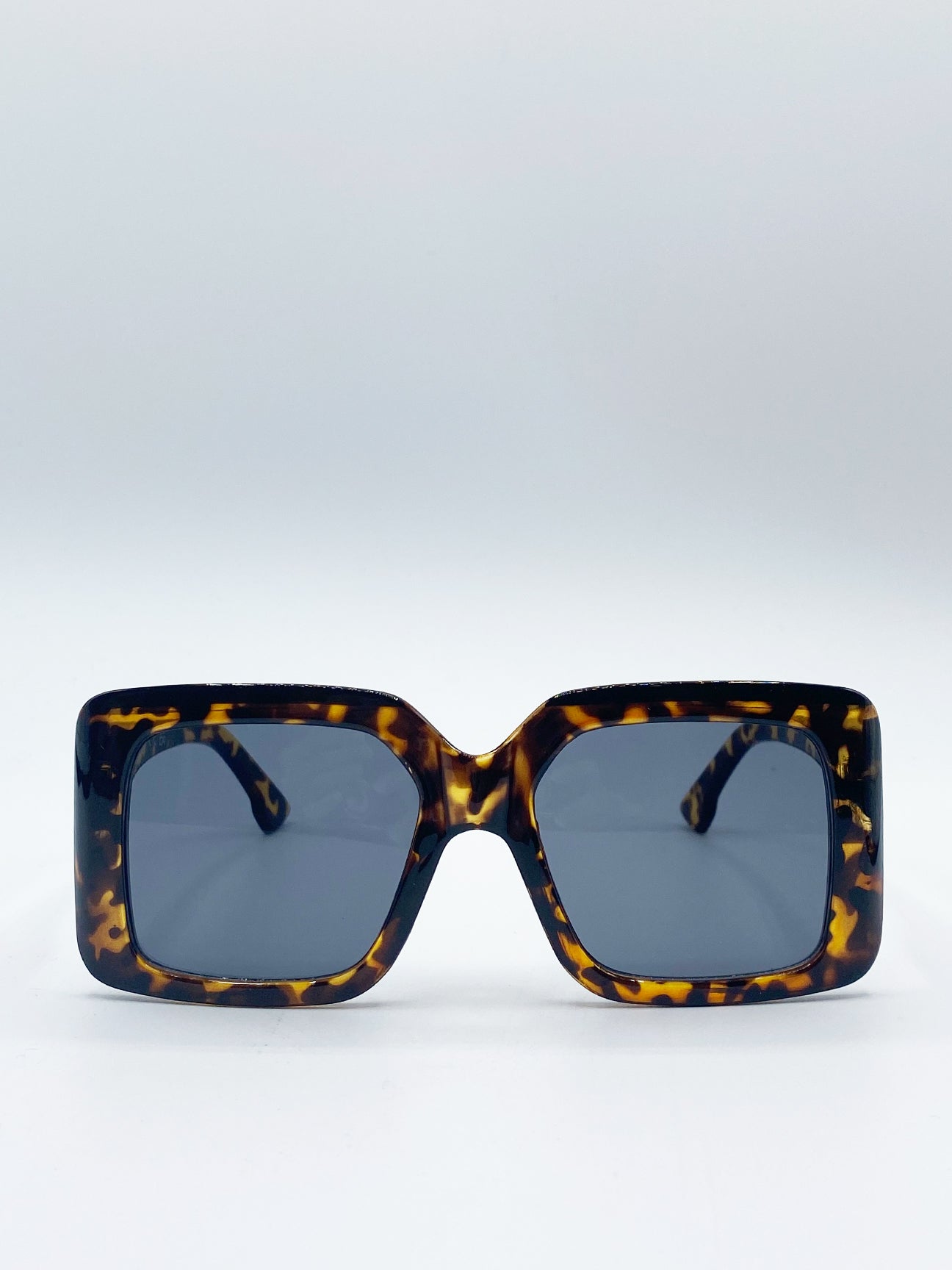 Svnx Womens Oversized Square Sunglasses With Plastic Frame - Brown - One Size
