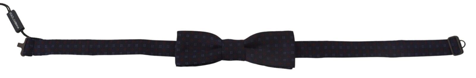 Dolce & Gabbana Mens Patterned Silk Bow Tie - Blue - One Size