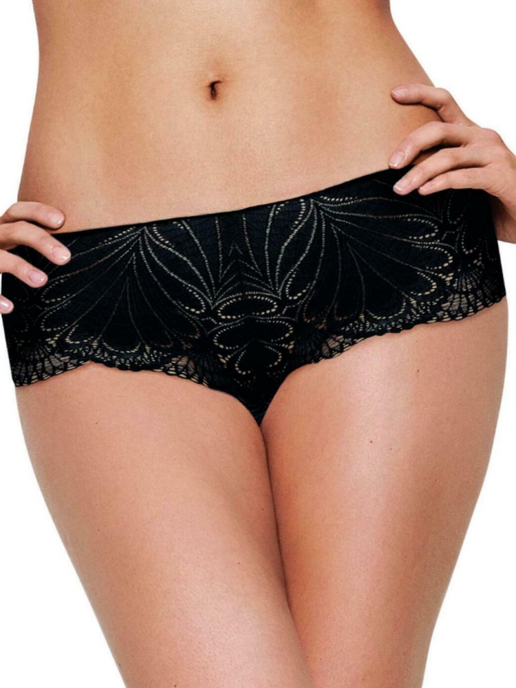 Wonderbra Womens Refined Glamour Short - Black - Size 3XL