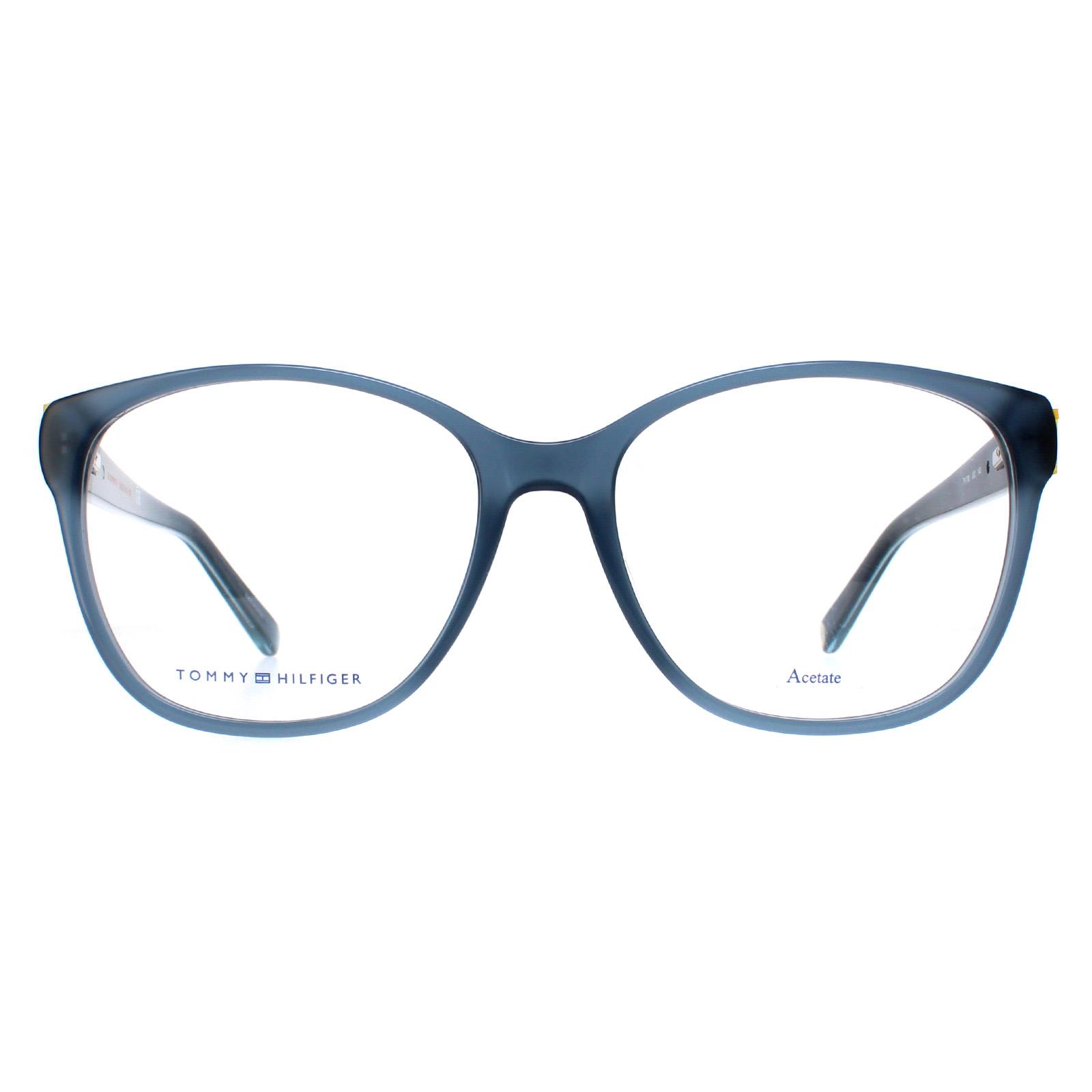 Tommy Hilfiger Square Womens Blue Glitter Glasses - One Size