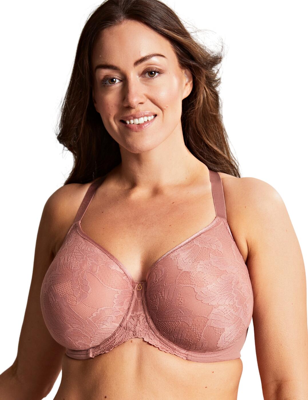 Panache Womens Radiance Moulded Bra - Pink Polyamide - Size 38DD