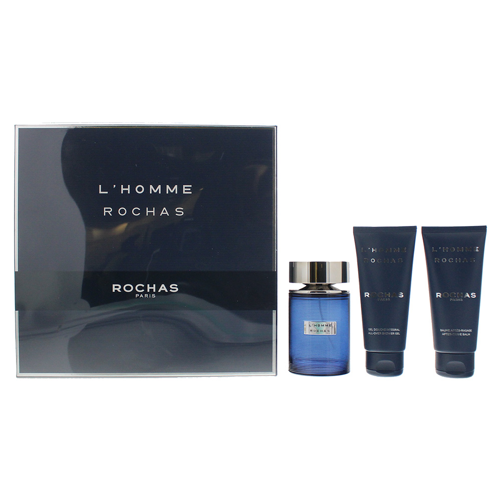 Rochas Mens L'Homme 3 Piece Giftset: Eau De Toilette 100ml - Shower Gel -Aftershave Balm - Orange - One Size