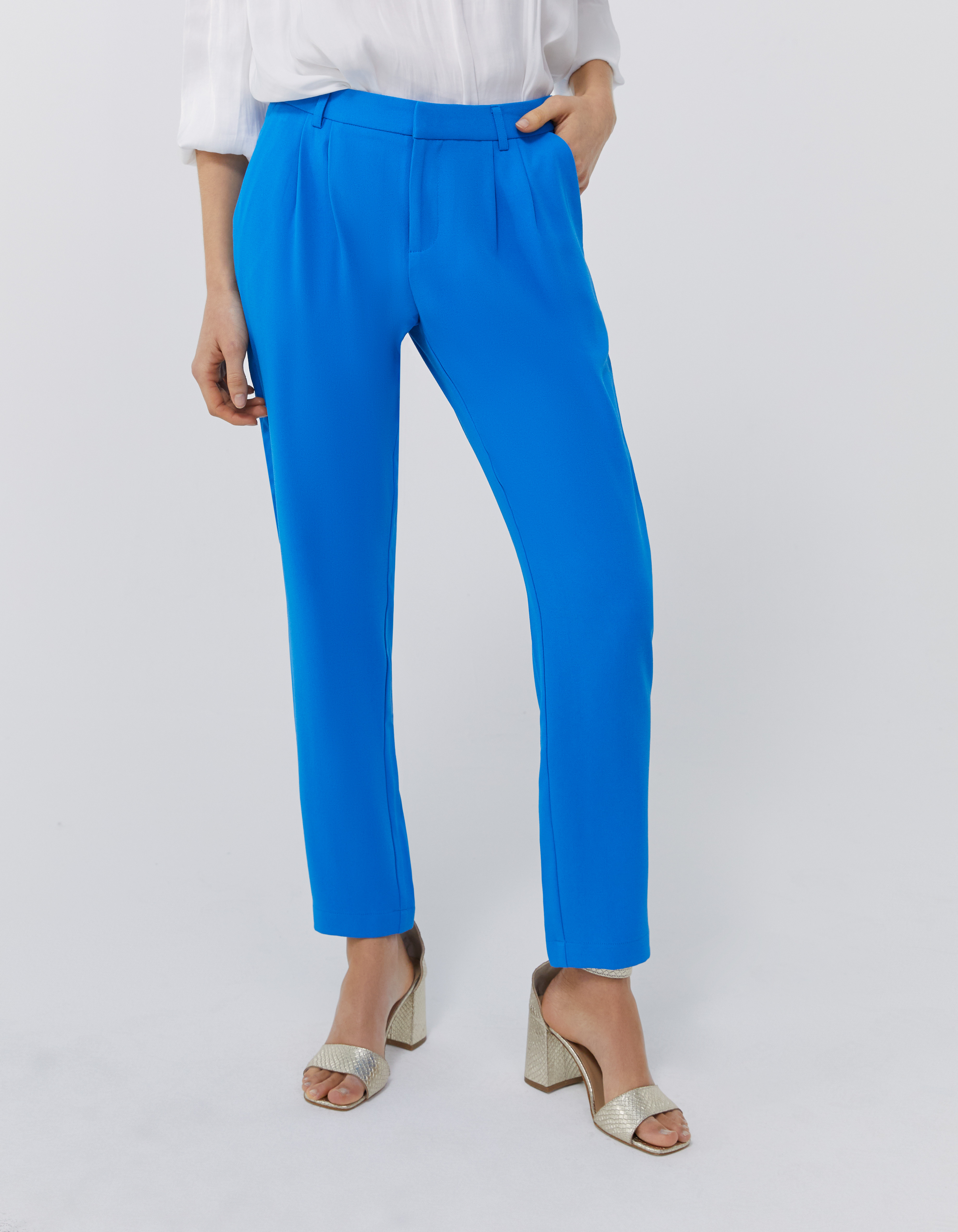 Ikks Womens Suit Trousers - Blue - Size 10 UK