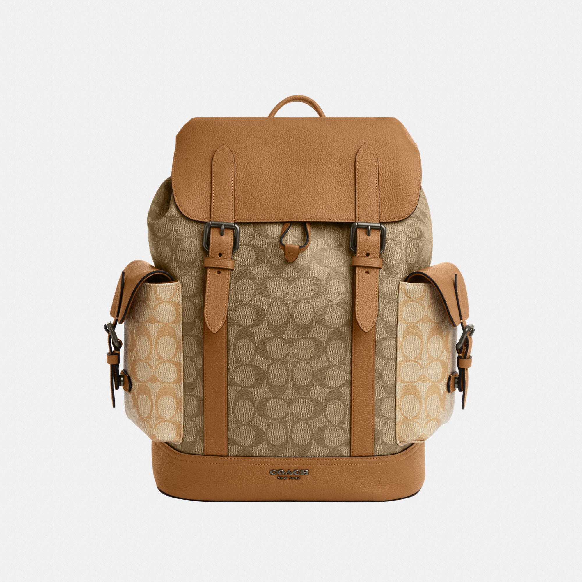 Coach Mens Hudson Backpack in Signature Colorblock Bag - Brown - One Size