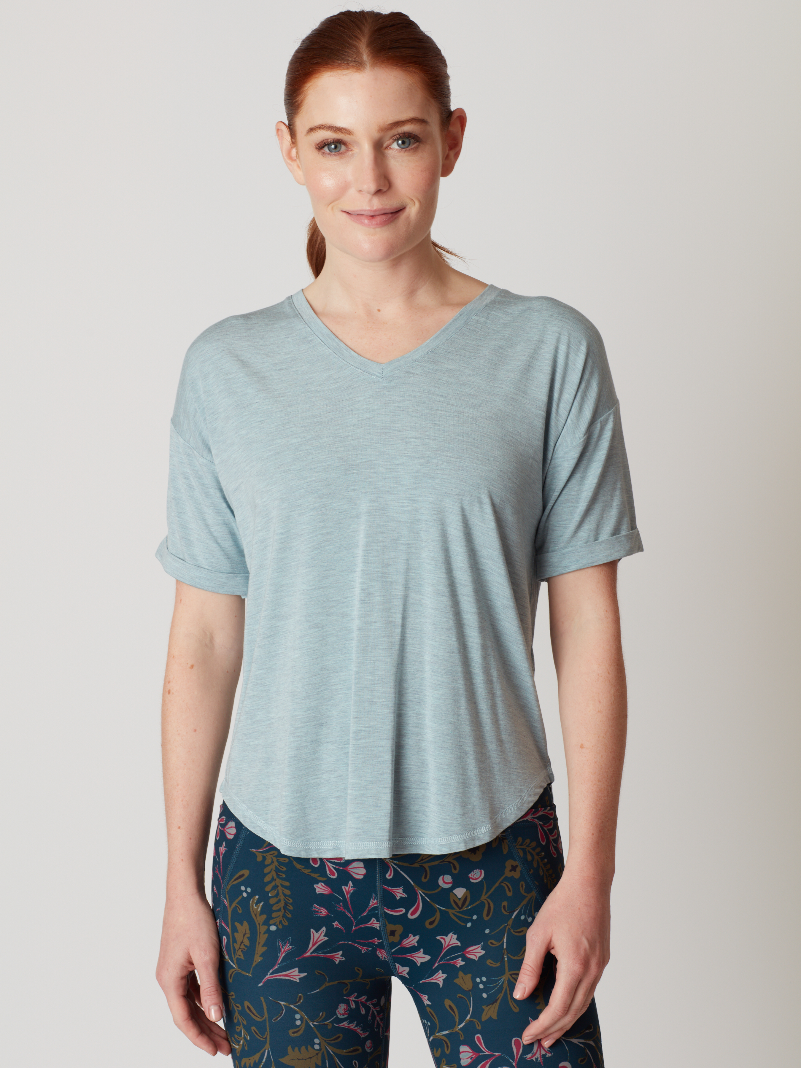 Thought Womens Naturally Soft Short Sleeve Seacell Tee - Blue - Size 18 UK