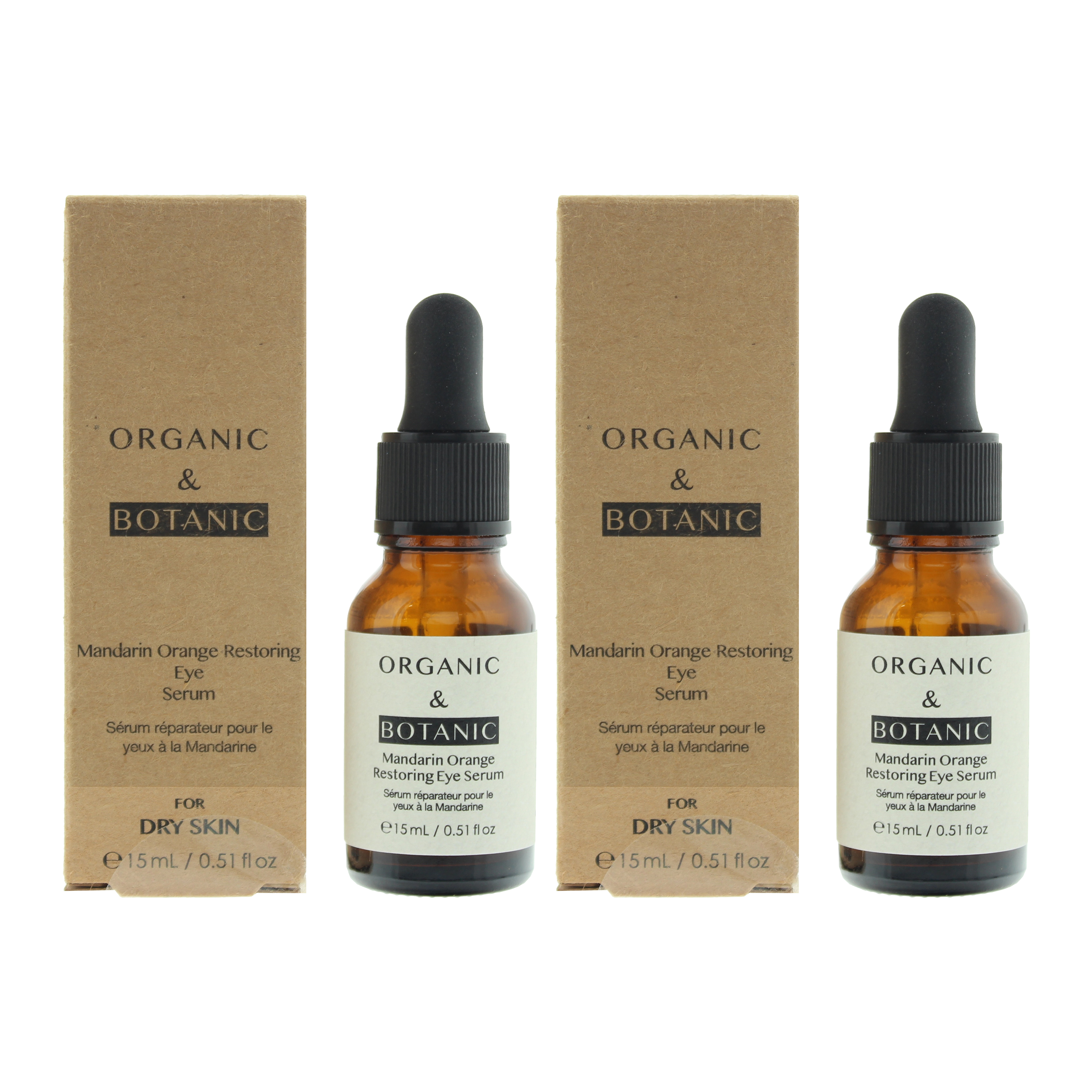 Organic & Botanic Womens Mandarin Orange Restoring Eye Serum 15ml x2 - One Size