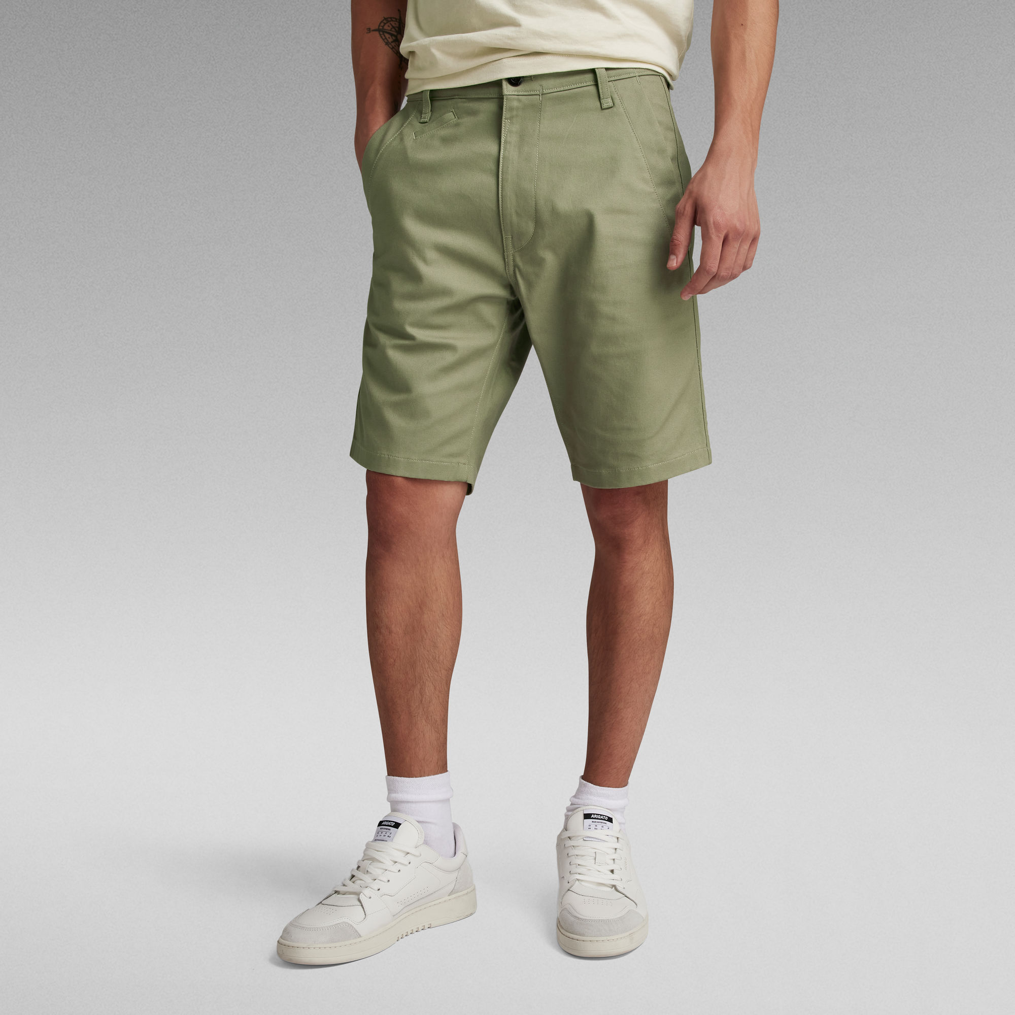 G Star Raw Mens G-Star RAW Bronson 2.0 Slim Chino Shorts - Green Cotton - Size 27 (Waist)