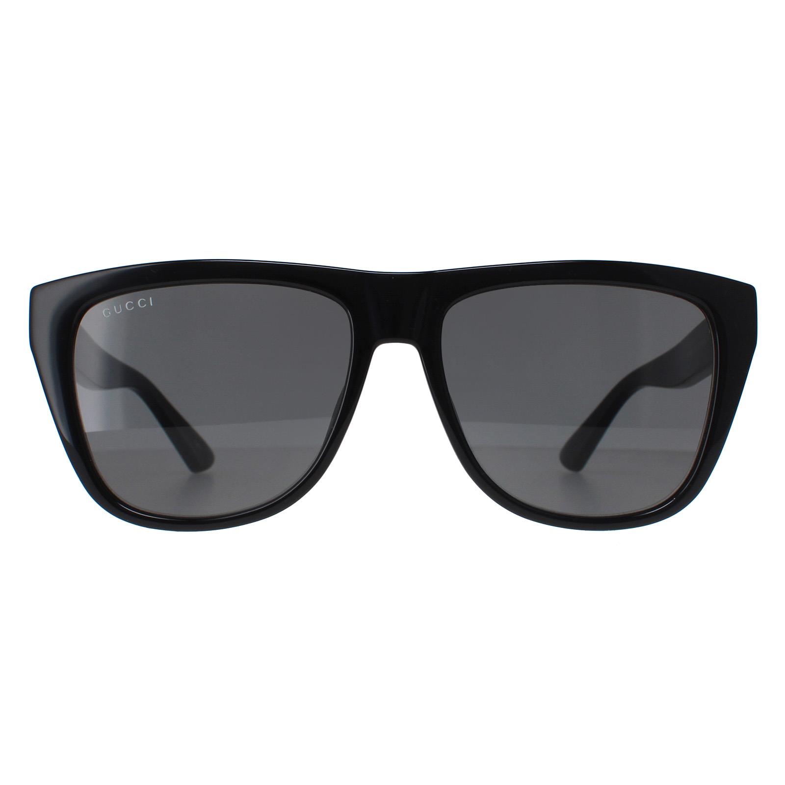 Gucci Rectangle Mens Black Smoke GG1345S - One Size