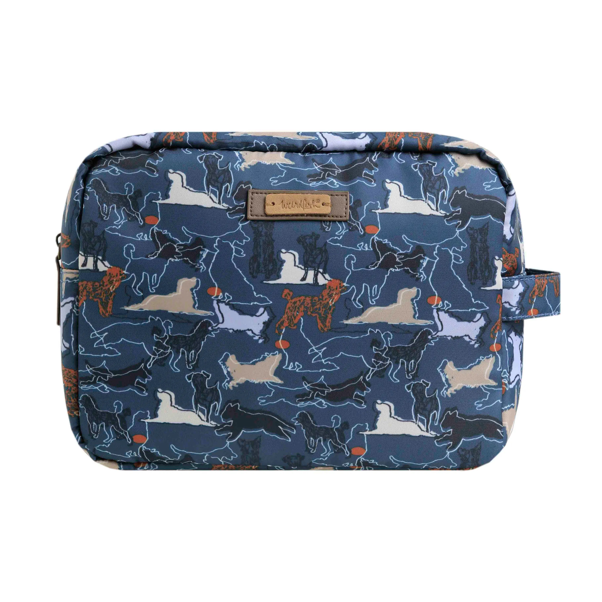 Weird Fish Unisex Printed Nylon Wash Bag (Blue Mirage) material_Synthetic - One Size