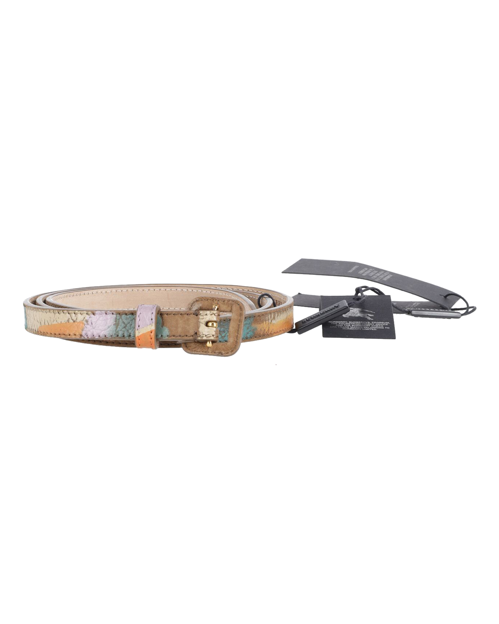 Burberry Womens Hand Painted Wallace Grainy Belt in Brown Leather Leather (archived) - One Size