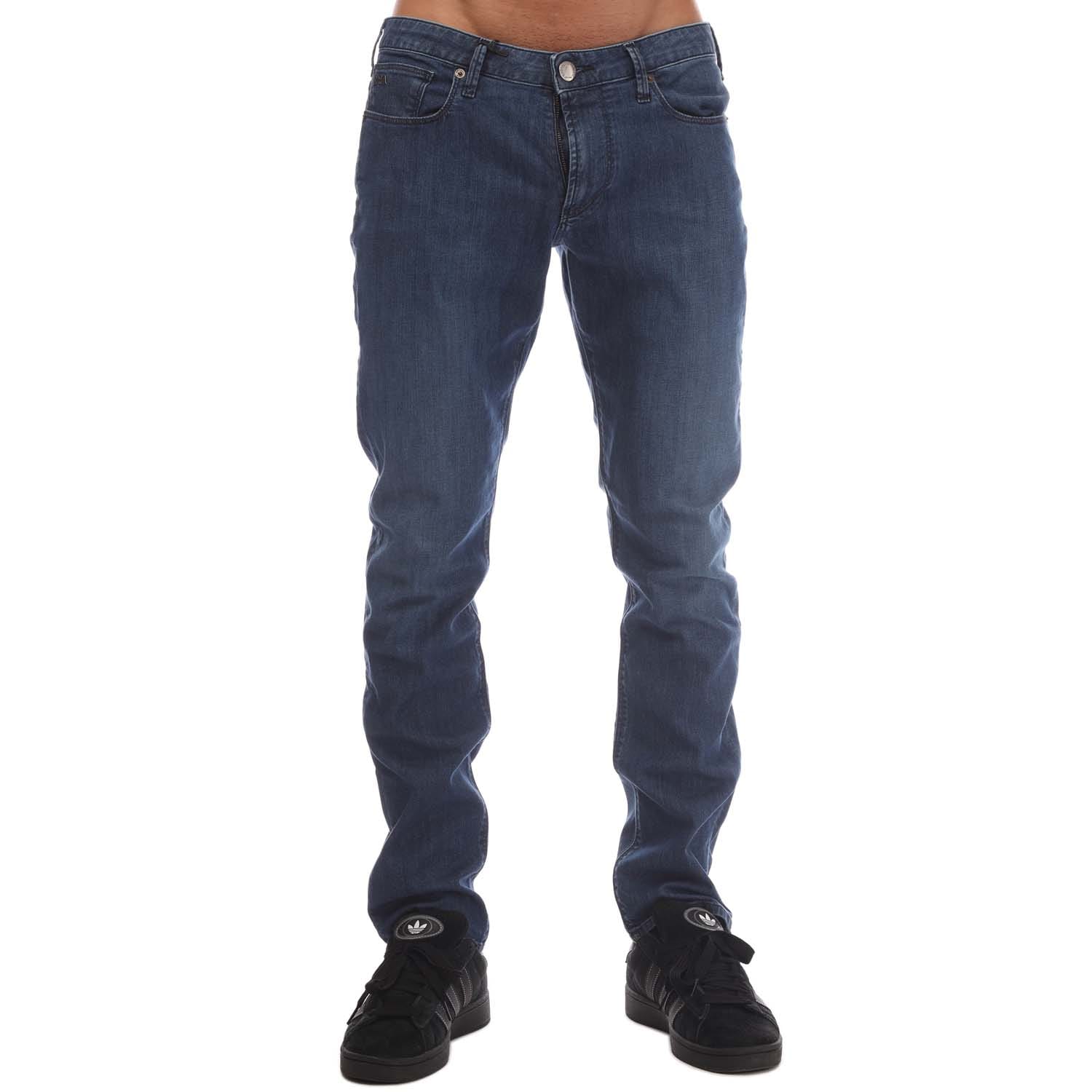 Armani Mens Slim-Fit Jeans in Denim - Blue material_cotton - Size 33W/32L