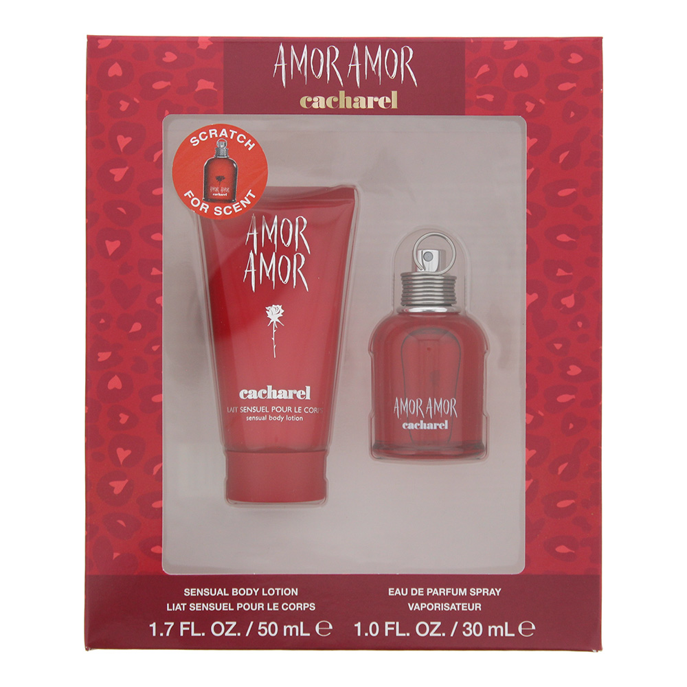 Cacharel Womens Amor Eau de Toilette 30ml & Body Lotion 50ml Gift Set - Black - One Size