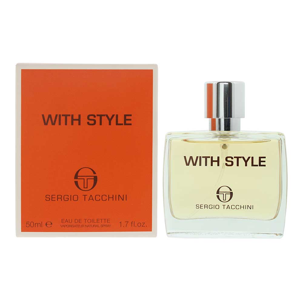 Sergio Tacchini Mens With Style Eau De Toilette 50ml Spray for Him - One Size