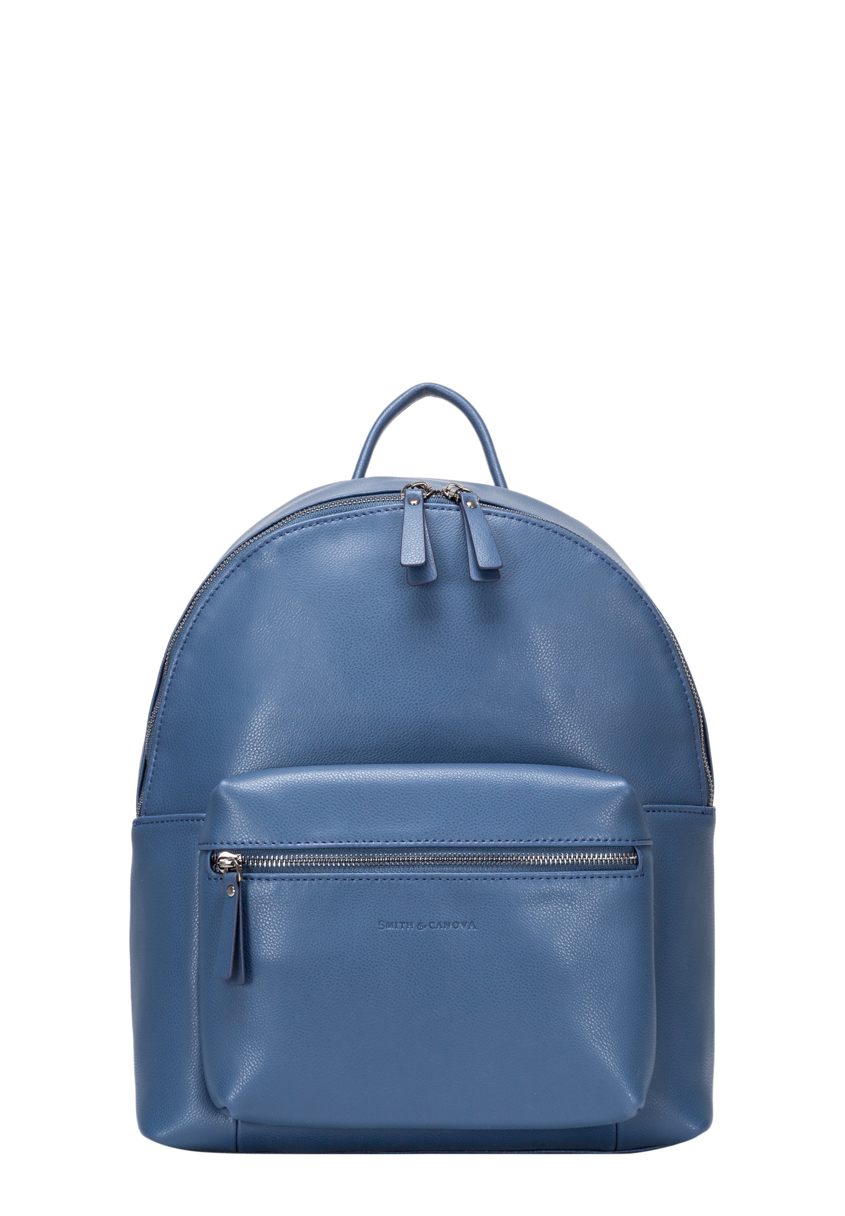 Smith & Canova Mens SOFT GRAIN LEATHER ZIP AROUND BACKPACK - Blue - One Size