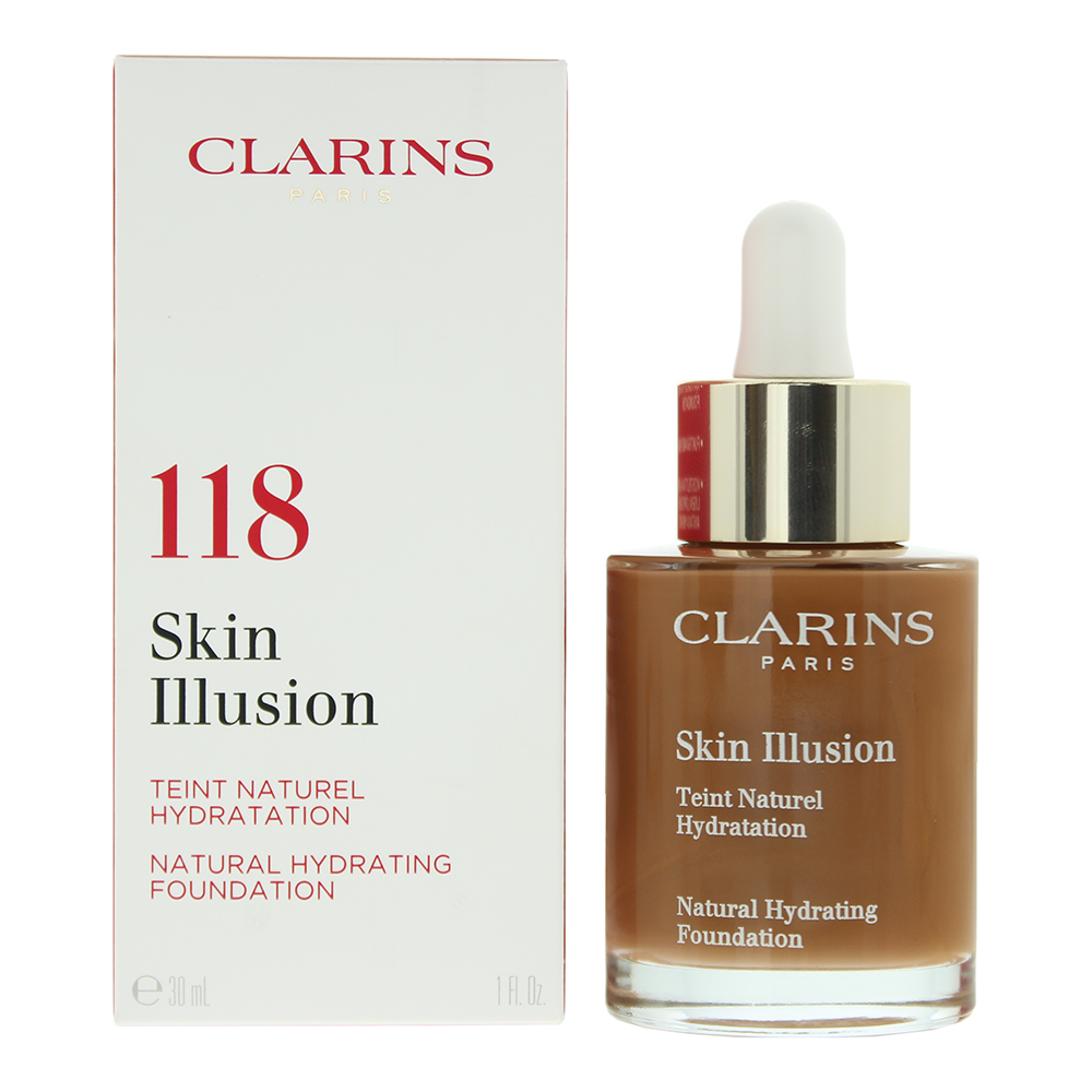 Clarins Womens Skin Illusion Natural Hydrating Foundation 30ml 118 Sienna - NA - One Size