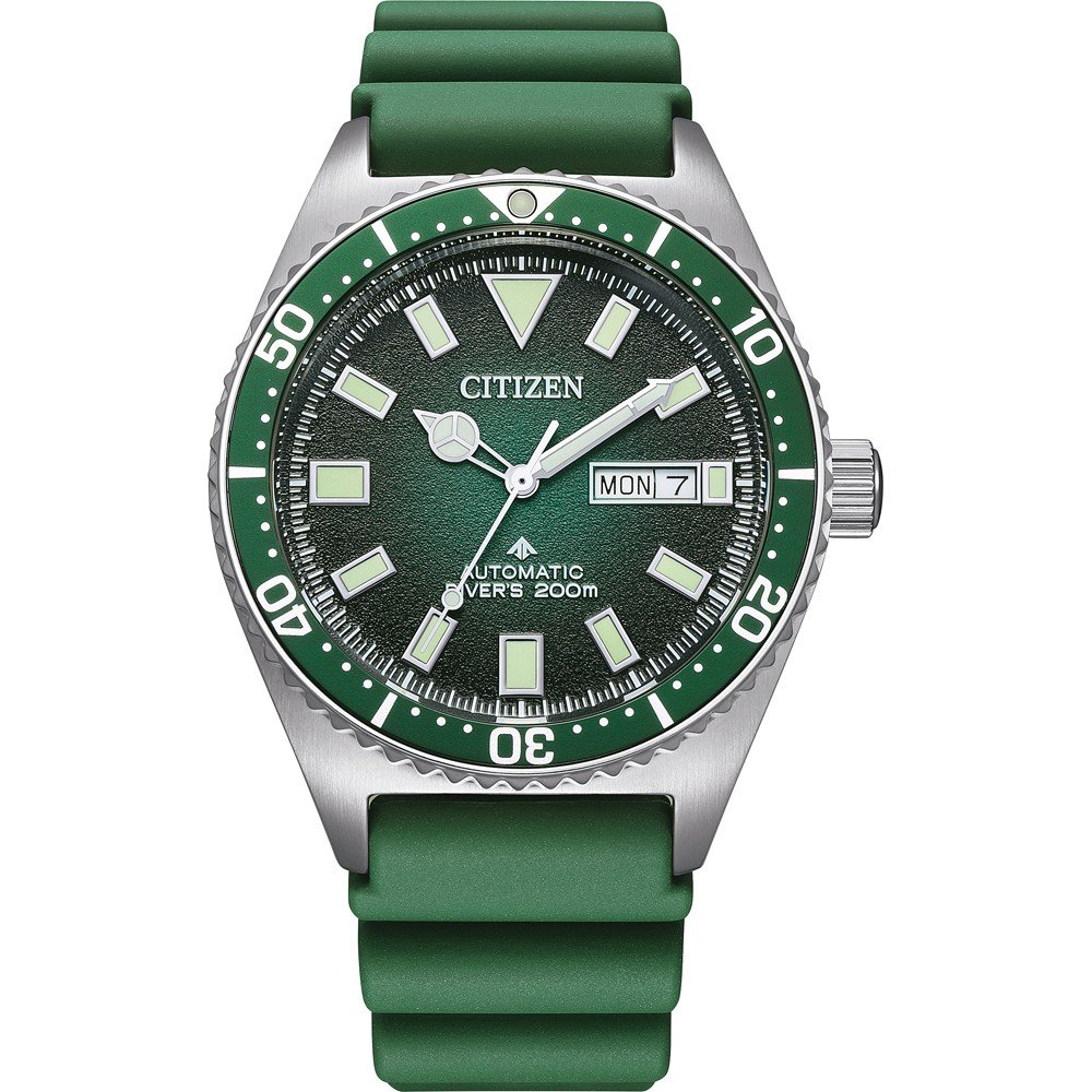 Citizen Promaster Marine Mens Green Watch NY0121-09XE Silicone - One Size