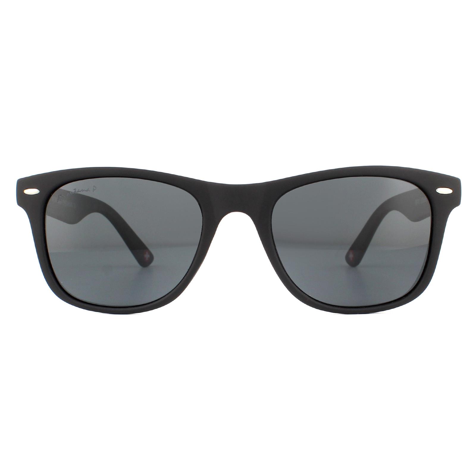 Montana Unisex Sunglasses MP10 Matte Black Rubbertouch Smoke Polarized - One Size