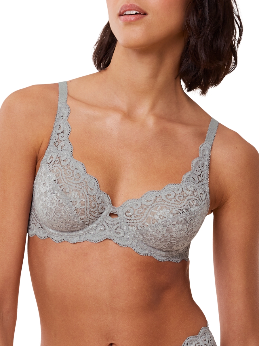 Triumph Womens Amourette W High Apex Bra - Grey Polyamide - Size 38E