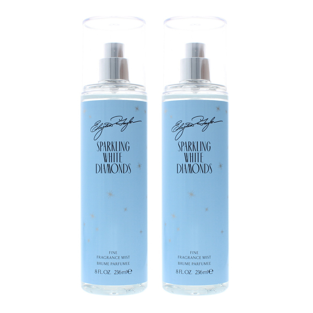 Elizabeth Taylor Womens Sparkling White Diamonds Fine Fragrance Mist 236ml x 2 - One Size