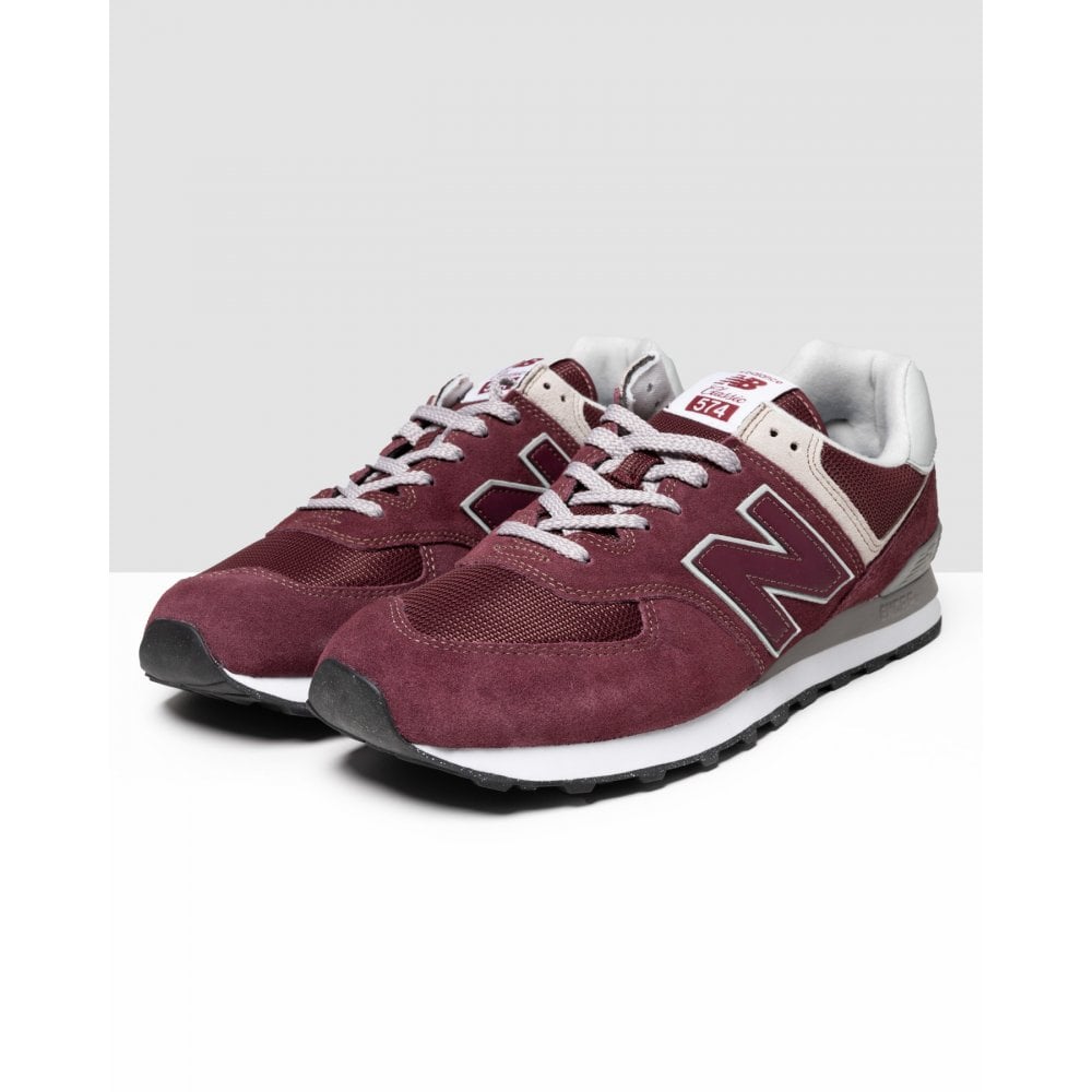 New Balance 574 Sport Evergreen Mens Trainers - Burgundy - Size UK 8