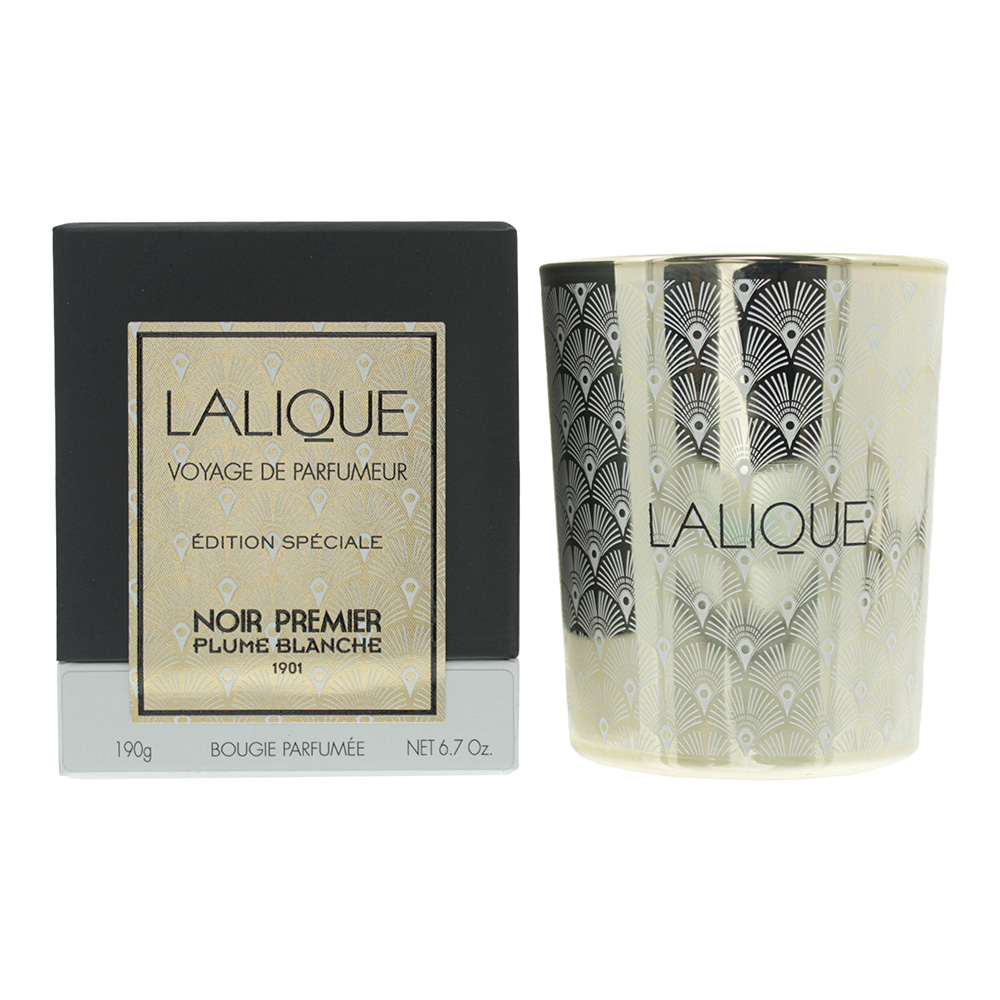 Lalique Unisex Noir Premier Plume Blanche Candle 190g - Pink - One Size