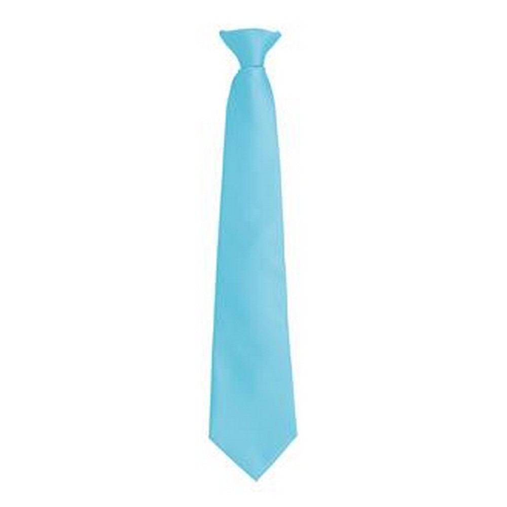 Premier Mens Fashion ”Colours” Work Clip On Tie (Turquoise) - One Size