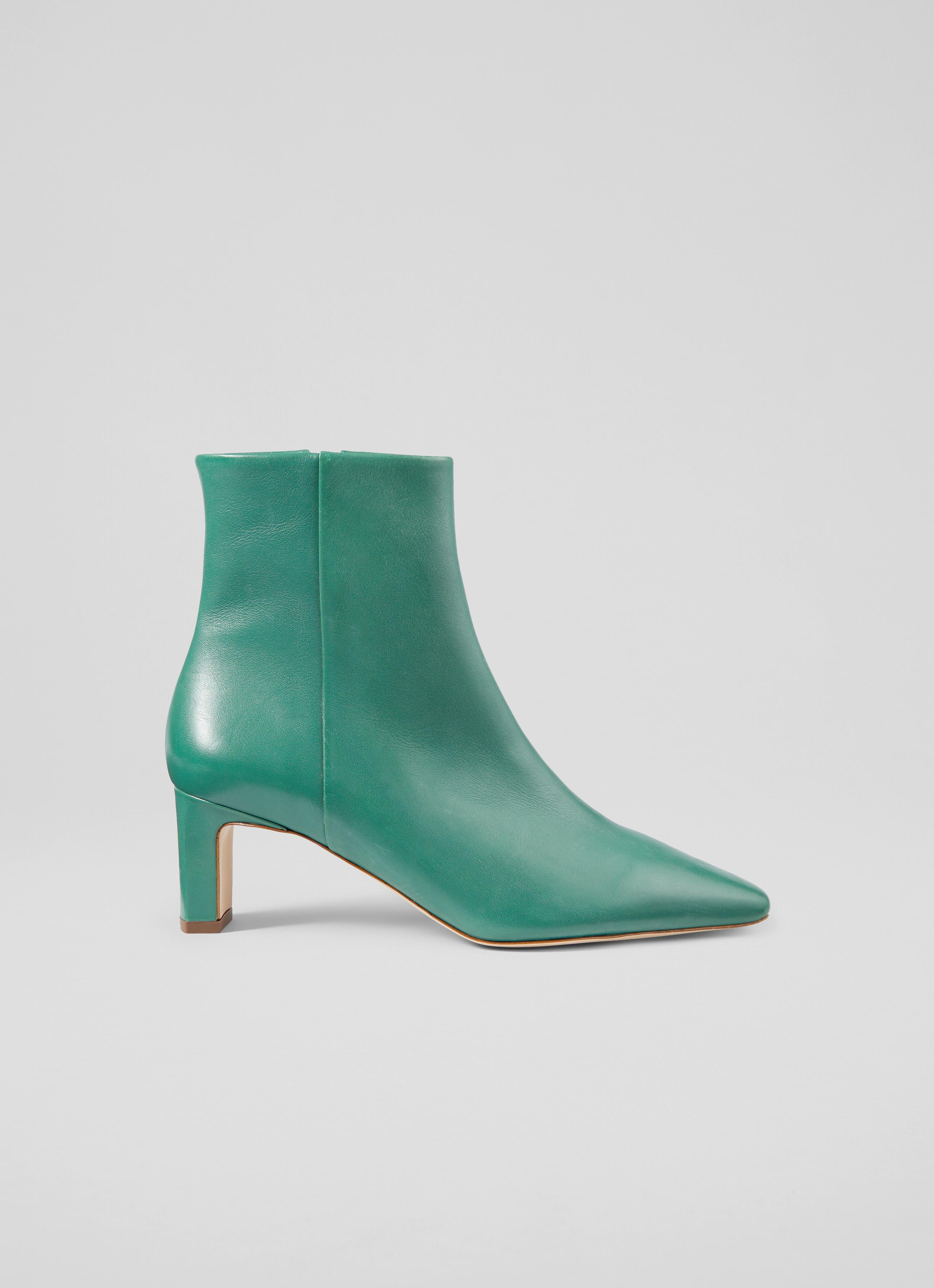 LK Bennett Womens Margaux Ankle Boots, Jade - Green - Size UK 5