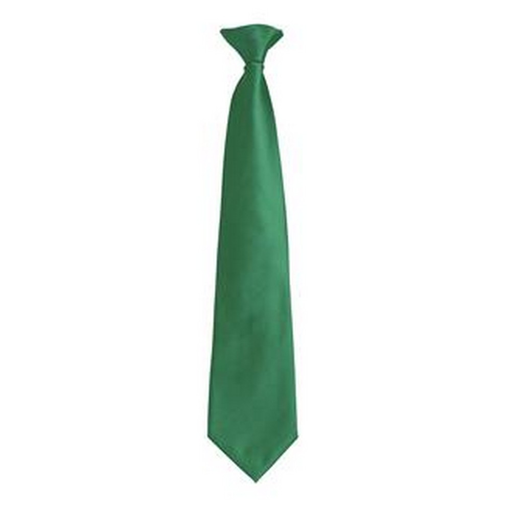 Premier Mens Fashion ”Colours” Work Clip On Tie (Emerald) - One Size