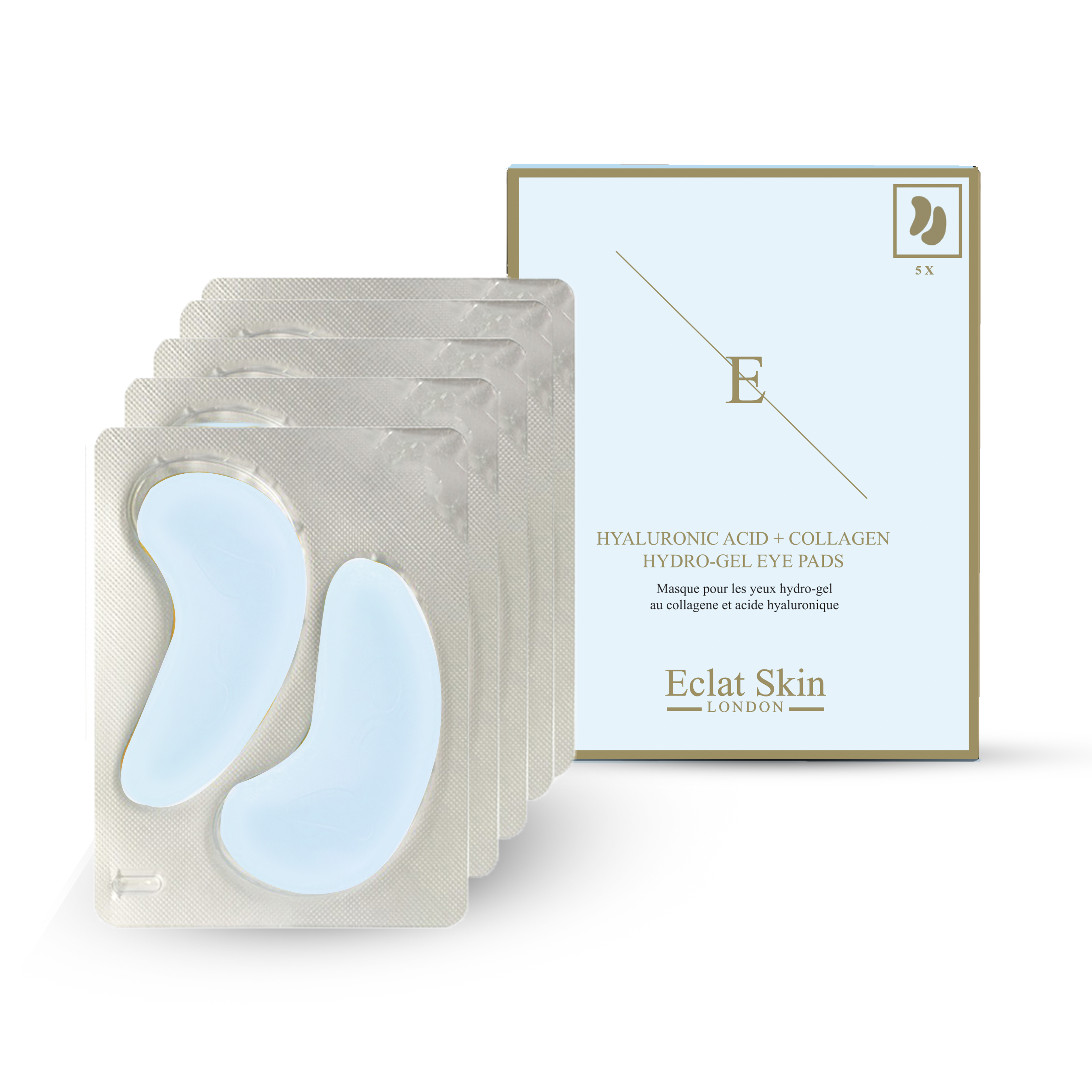 Eclat Skin London Womens HYALURONIC ACID + COLLAGEN HYDROGEL EYE PADS 5 X 2 - NA - One Size