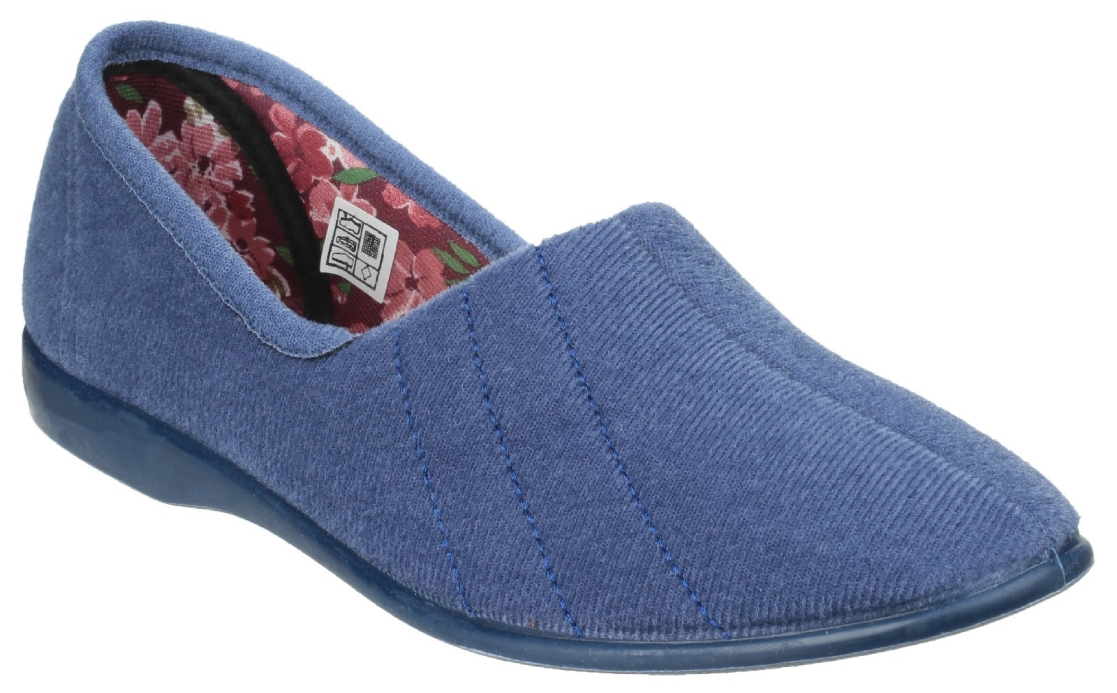 GBS Womens Audrey Ladies Slipper - Blue - Size UK 5