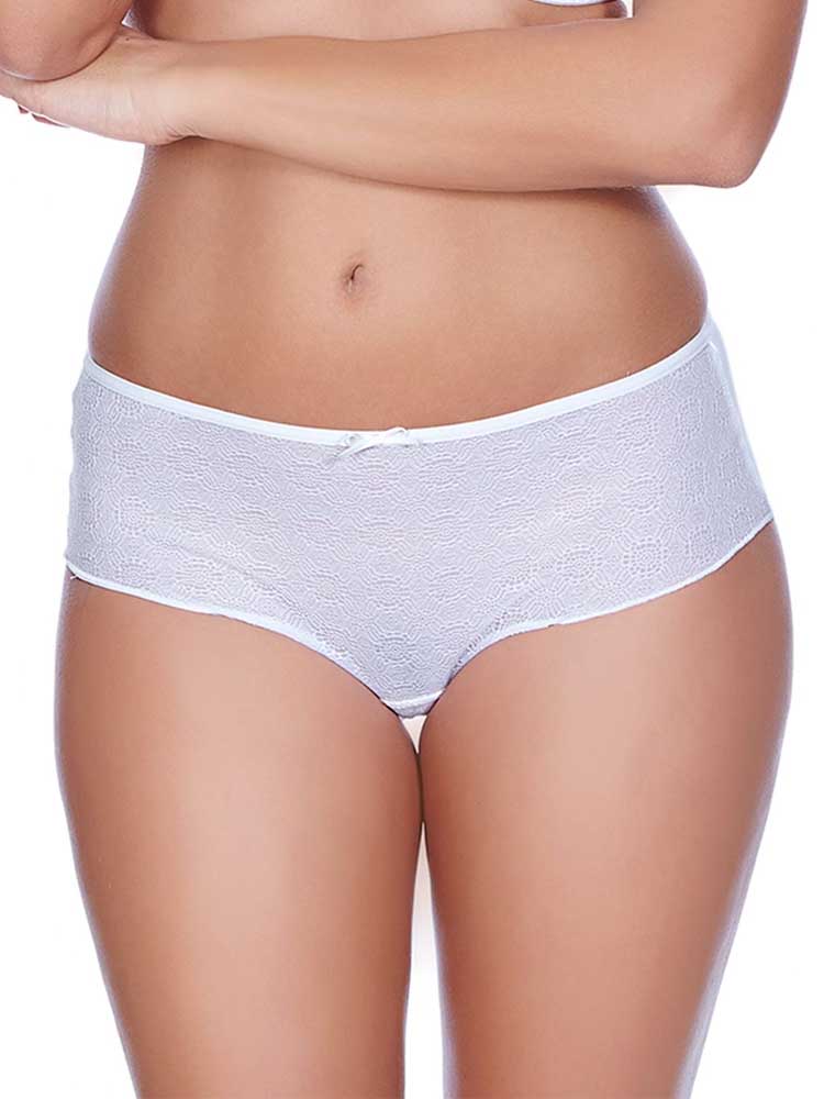 Freya Womens Hero Hipster Short White Cotton - Size Small