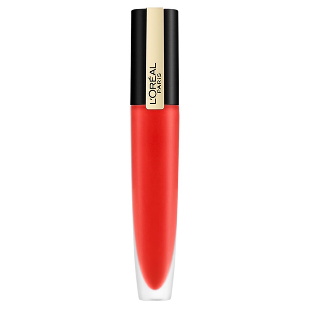 L'Oreal Paris Womens Rouge Signature Matte Lipgloss - 113 I Don't - Red - One Size