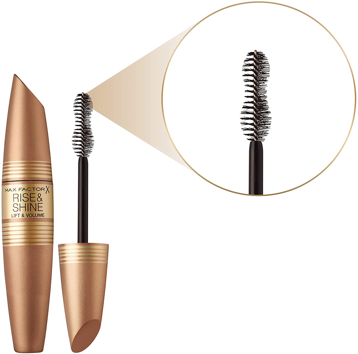 Max Factor Unisex Rise & Shine Lift and Volume Mascara 12ml - Black/Brown - One Size