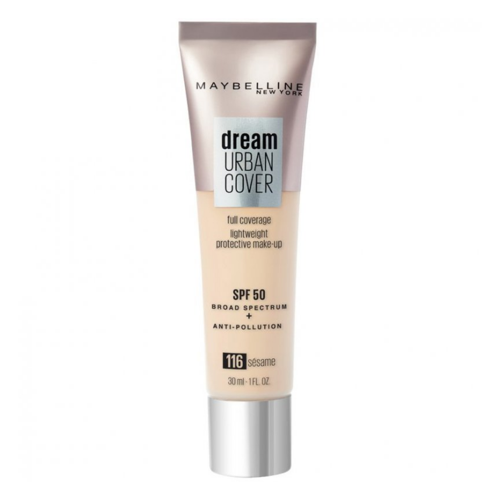 Maybelline New York Unisex Dream Urban Cover Full Coverage Foundation 30ml - 116 Sesame - Black - One Size