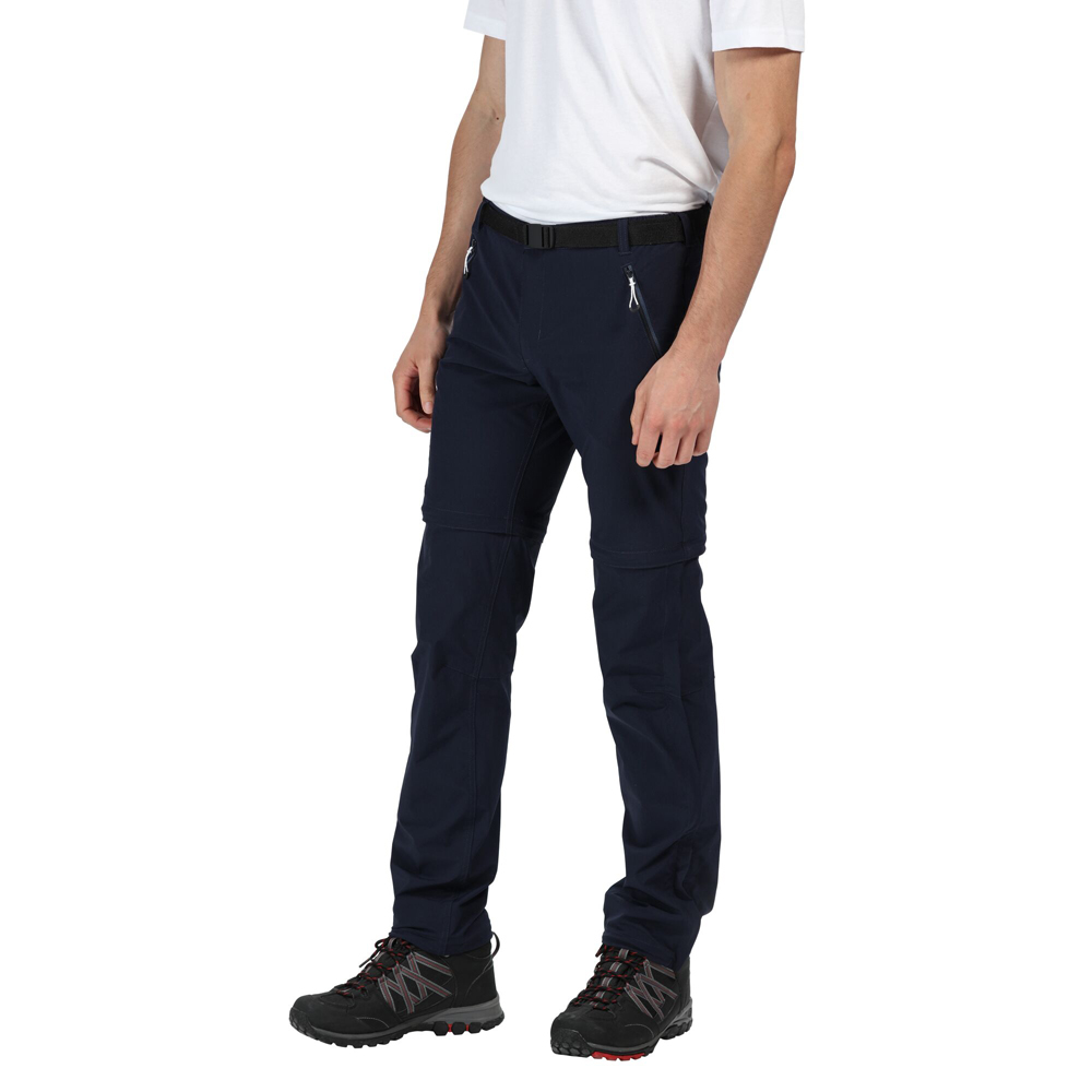 Regatta Mens Xert Stretch Zip Off III Walking Trousers - Navy - Size 26 (Waist)