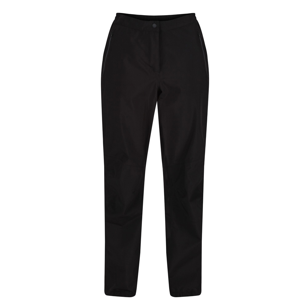 Regatta Womens Highton Adjustable Walking Over Trousers - Black - Size Large