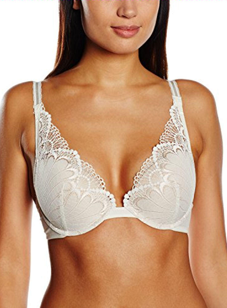 Wonderbra Womens Refined Glamour Push Up Bra - White Lace - Size 36Ff