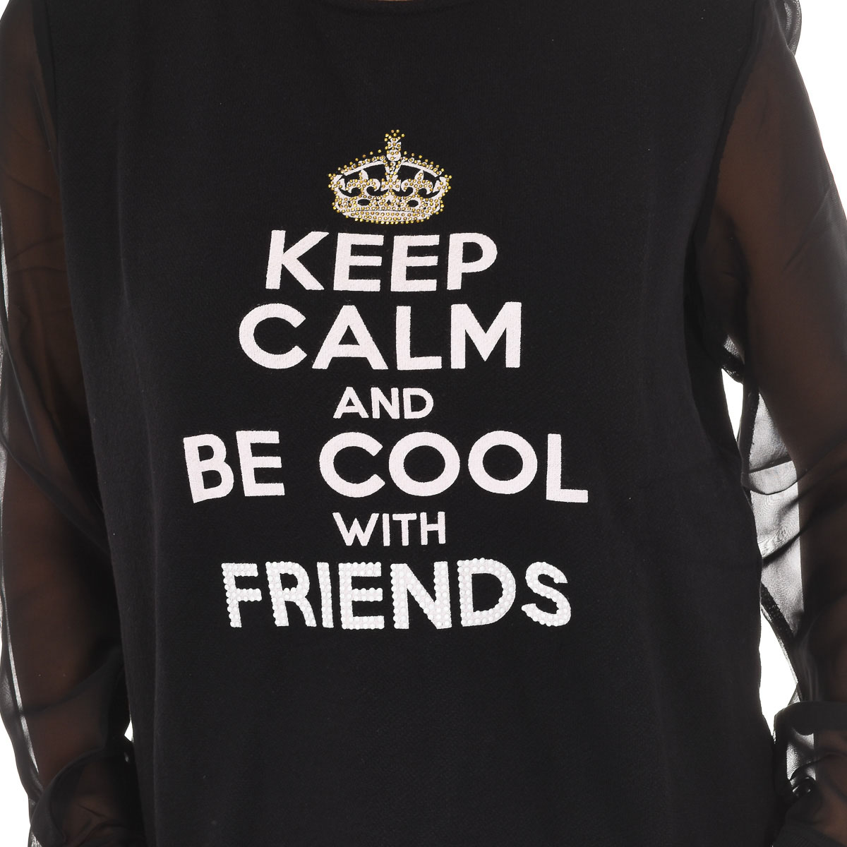 Met Womens Sweatshirt Badly - Black Cotton - Size Small