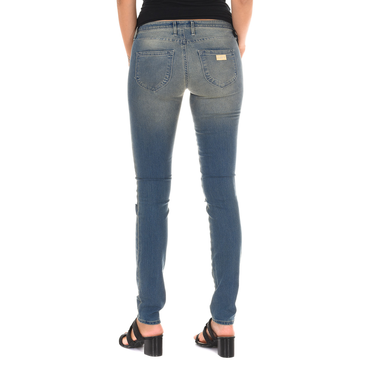 Met Lång Denim Byxa sliten och trasig effekt 10DB50262 kvinna dam – bild 2