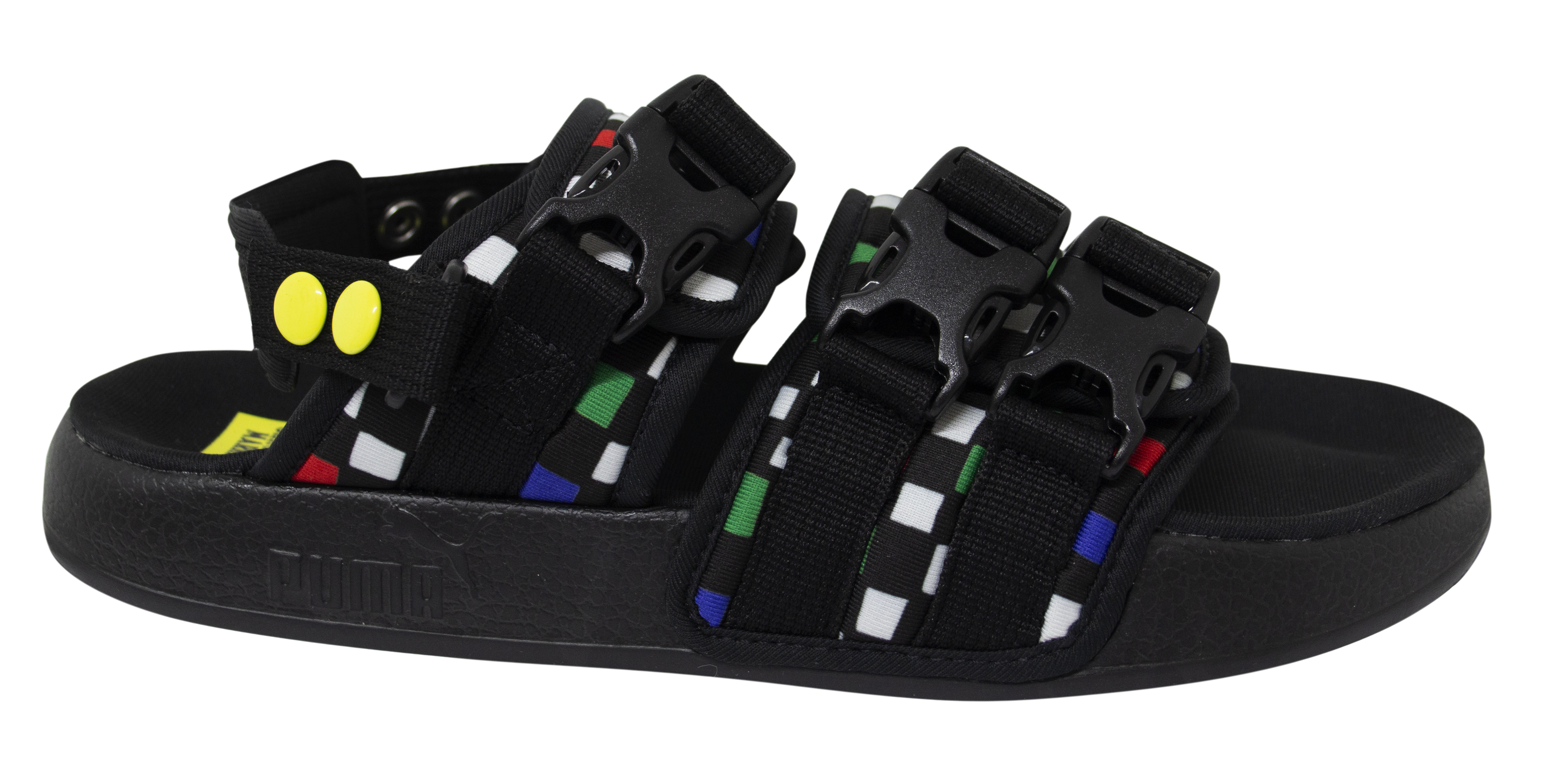 Thumbnail - Puma X Leadcat Chinatown Market Dreifachgurt schwarze Männer rutschen auf Sandalen 370188 01