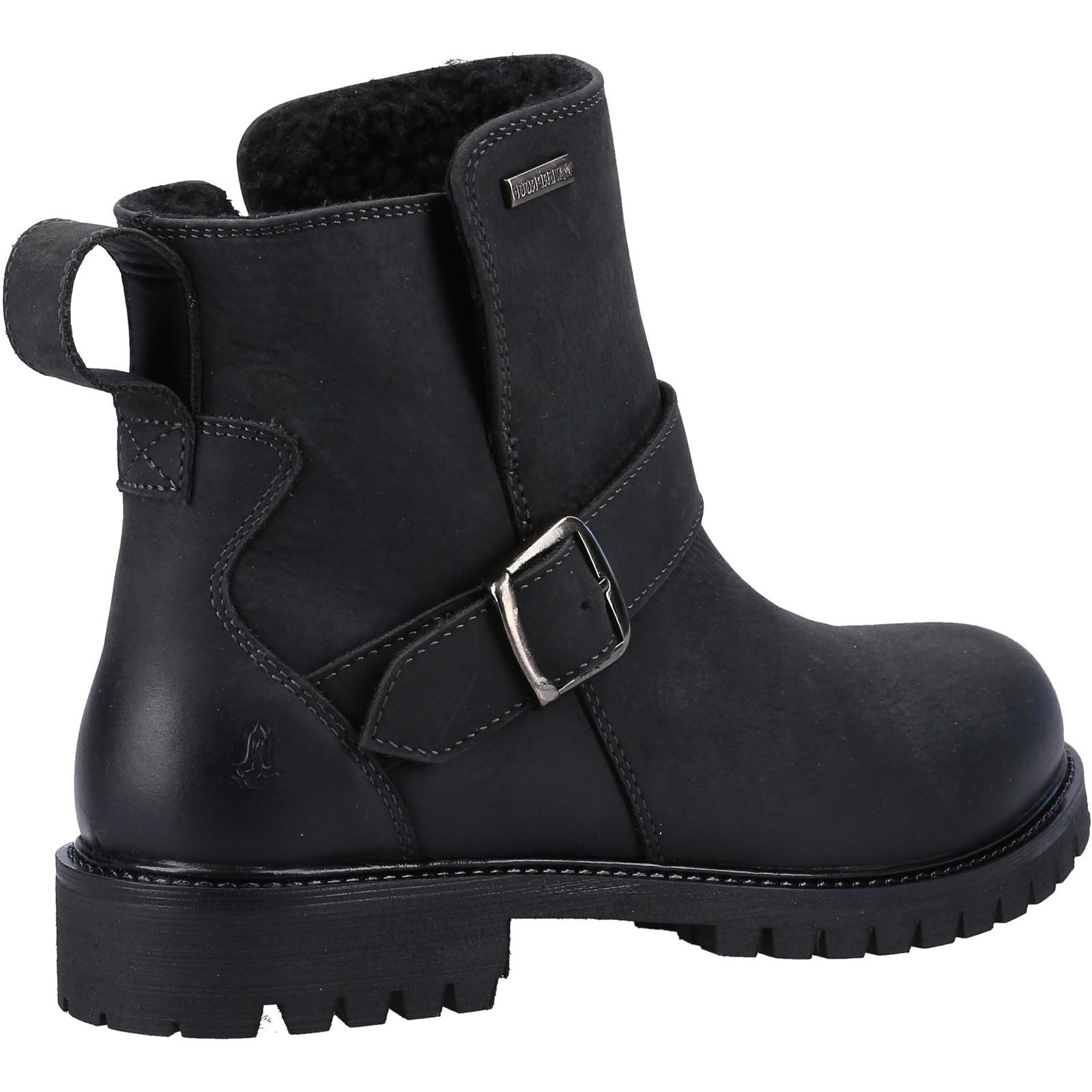 Hush Puppies Wakely läder dam svarta stövlar – bild 2