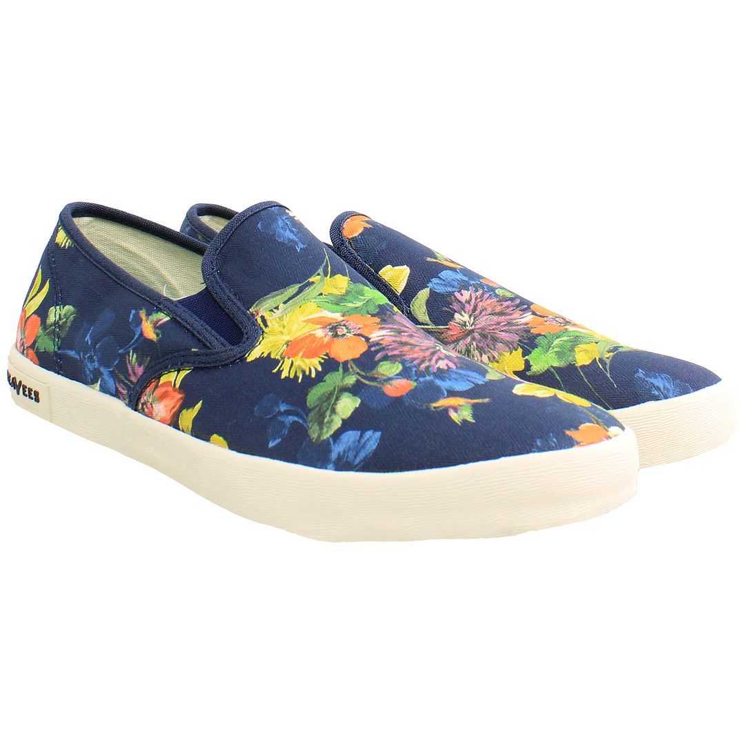 Seavees Seavess Baja Trina Turk Dam Navy Plimsolls låga sneakers – bild 2