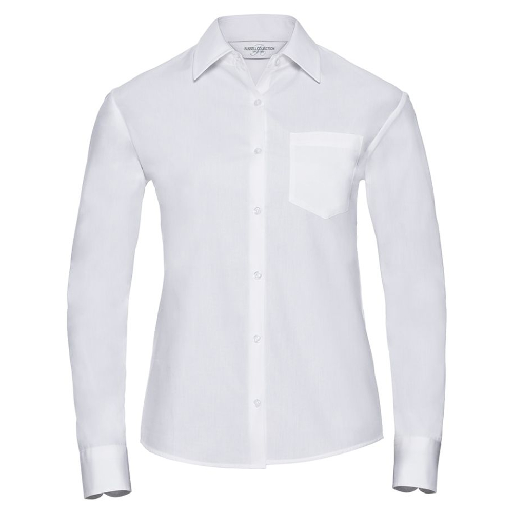 Russell Collection - "Classic" Hemd Pflegeleicht für Damen Langärmlig ()