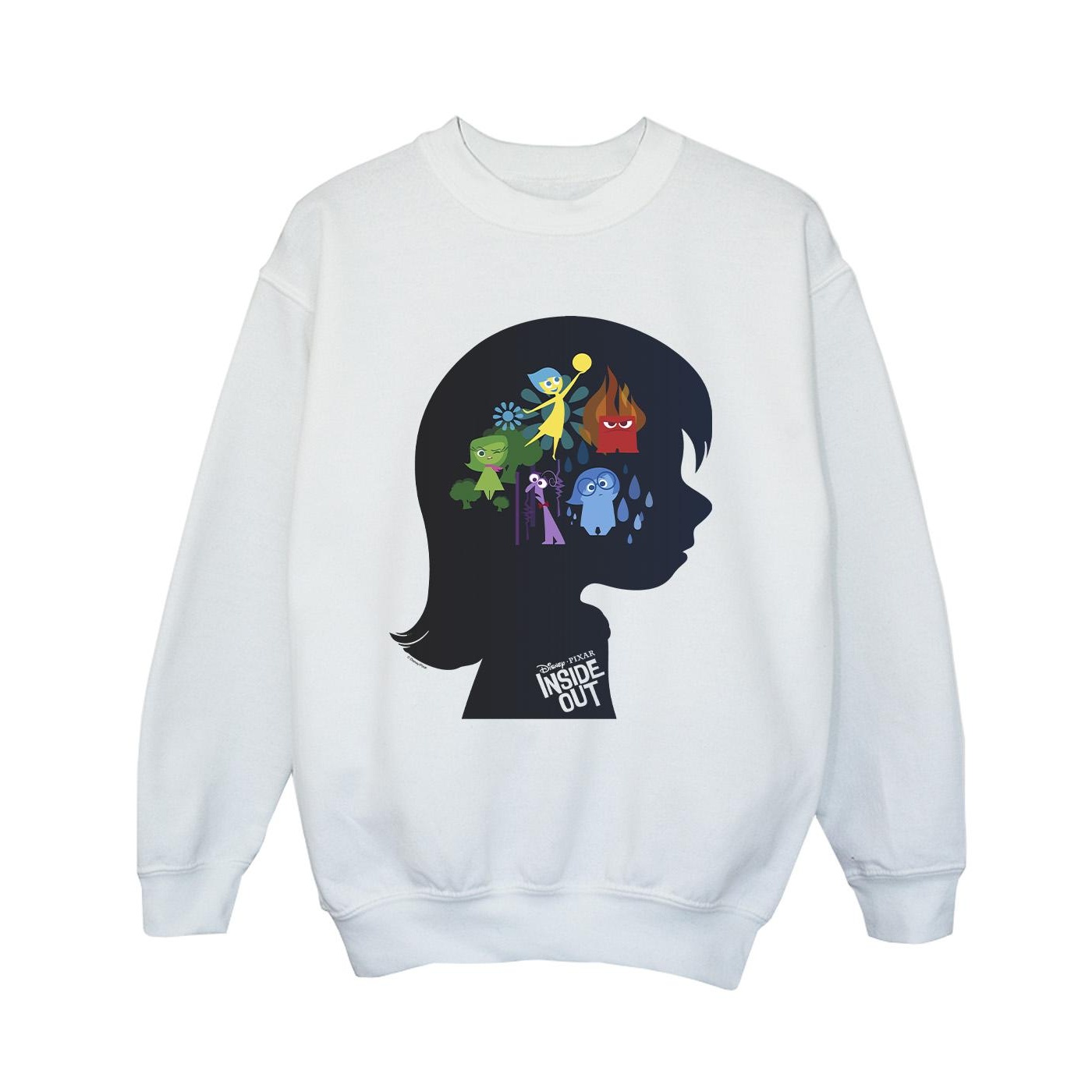 Disney - "Inside Out Head Silhouette" Sweatshirt für Jungen (Weiß)