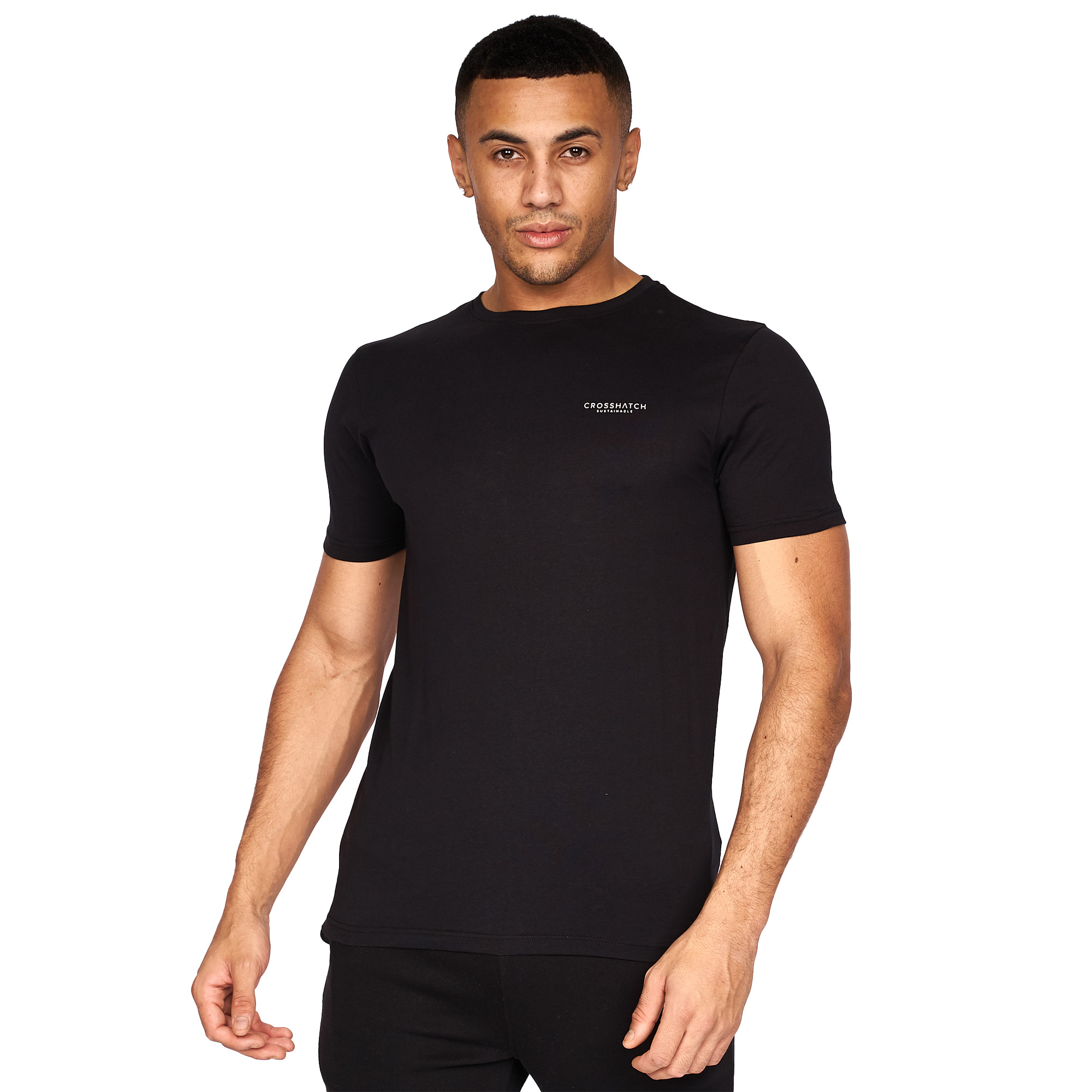 Crosshatch Mens Traymax T-Shirt (Förpackning med 5 st) (Blå/Röd/Svart/Gul/Vit) herr – bild 2