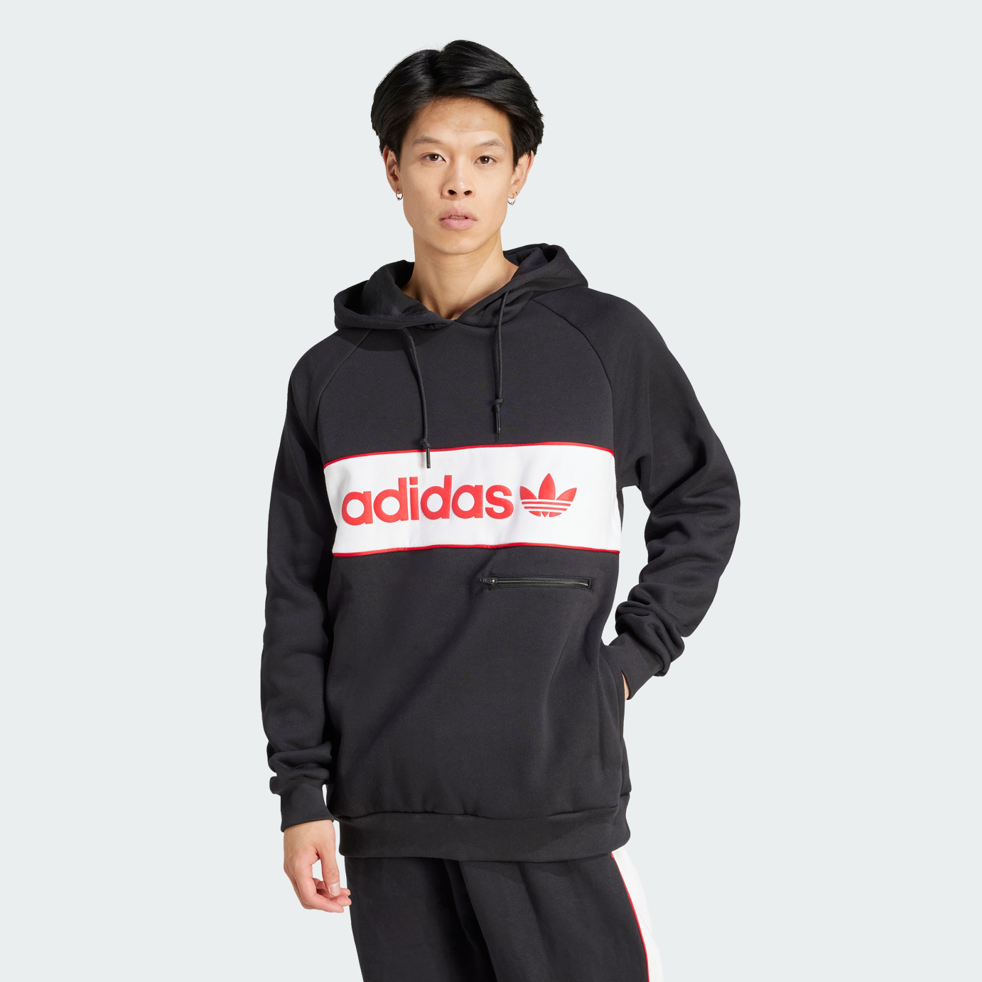 adidas Originals Mens NY Hoodie - Black Cotton - Size Small