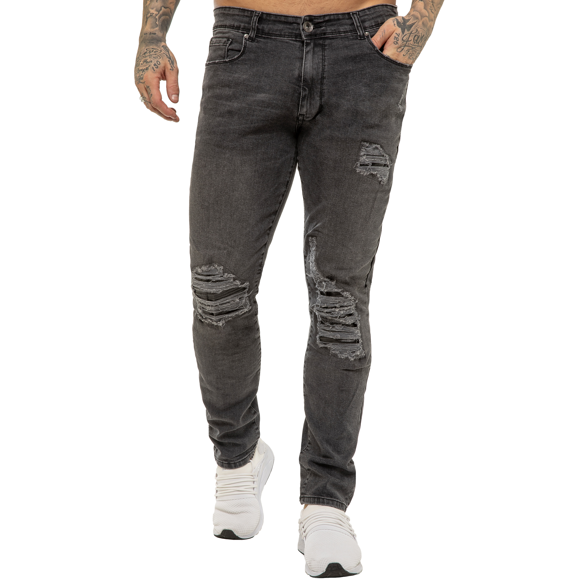 Thumbnail - Enzo Herren Skinny Stretch Denim Jeans