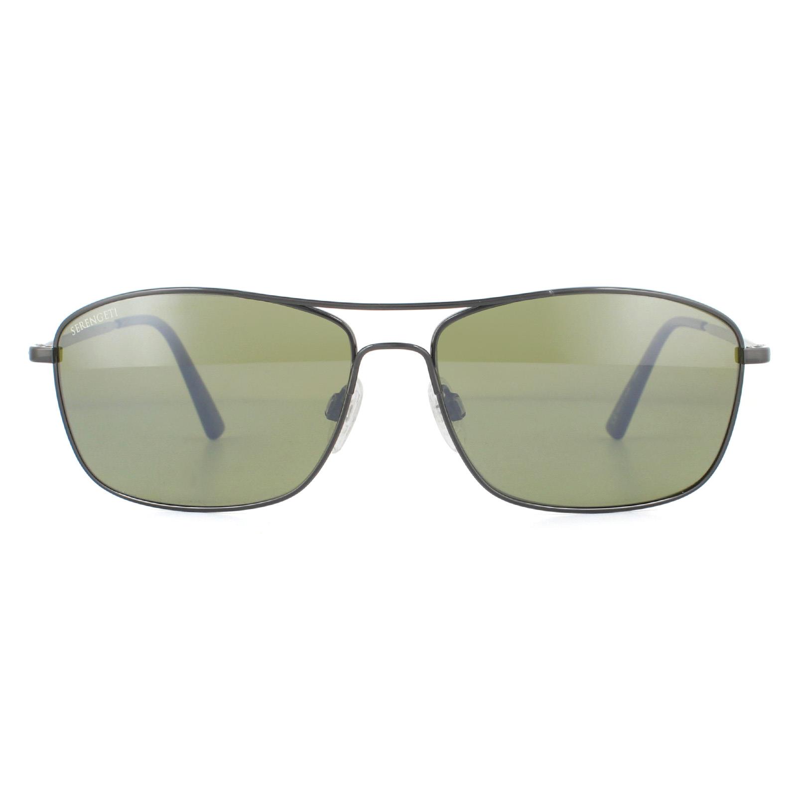 Thumbnail - Serengeti Lunettes De Soleil Corleone 8565 Brillant Minéral Minéral Bunmetal Sombre Polarisé 555nm Vert