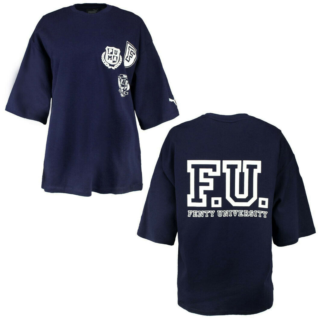 Thumbnail - Puma x Rihanna Fenty Unisex SS Crew Neck Top T-Shirt Navy 575876 03 A67a