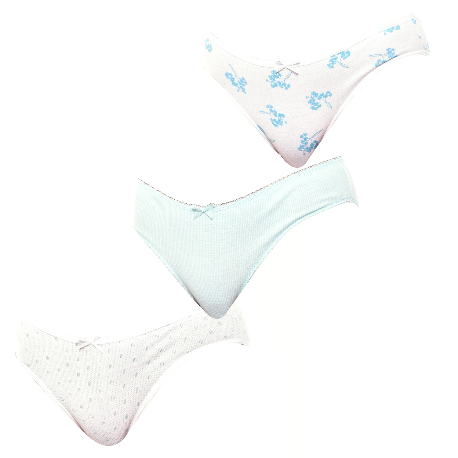 Thumbnail - Packung mit 3 Damenhöschen aus Baumwolle KL10000